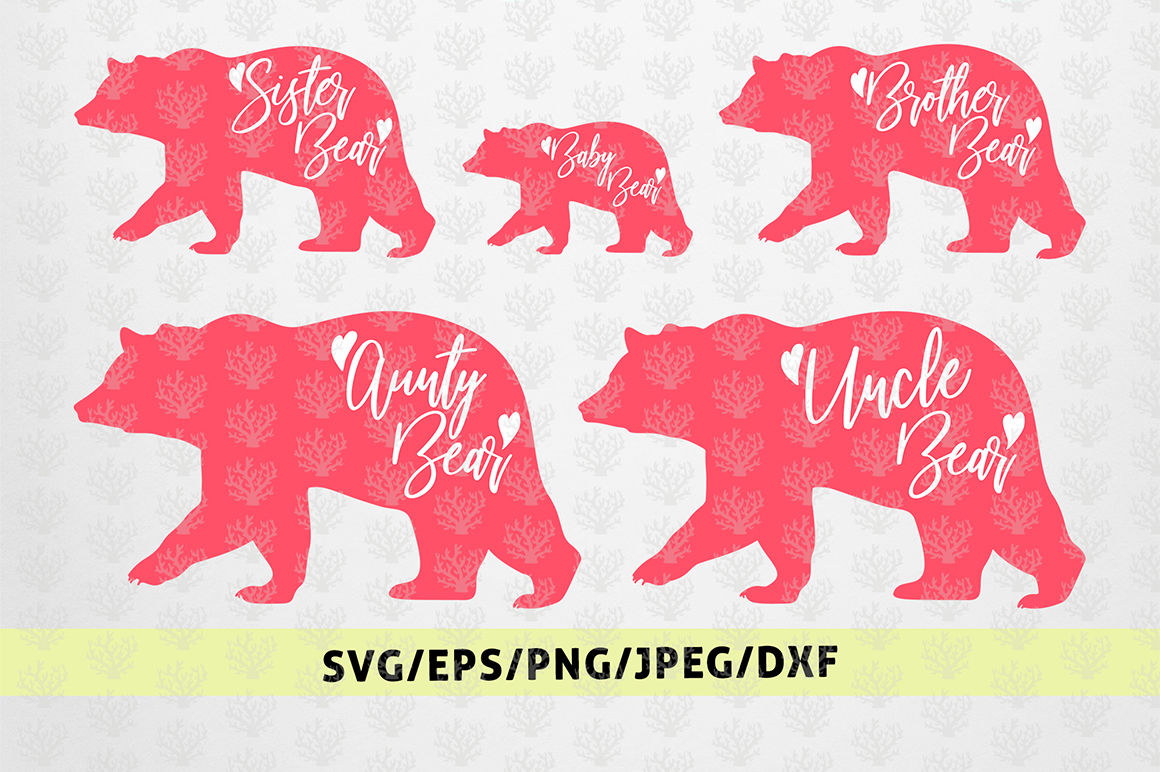 Bear Family - Svg Cut File Bundle By CoralCuts | TheHungryJPEG.com