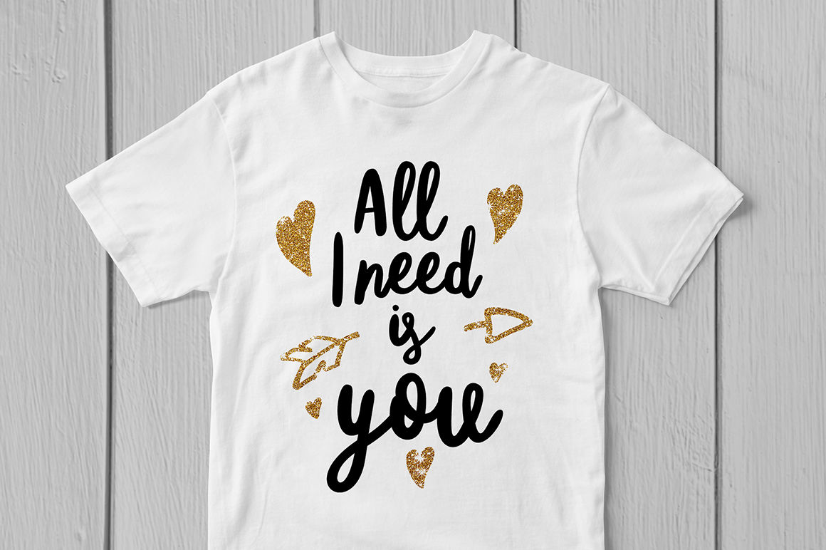 Download All I need Is Love - Svg Cut File By CoralCuts | TheHungryJPEG.com