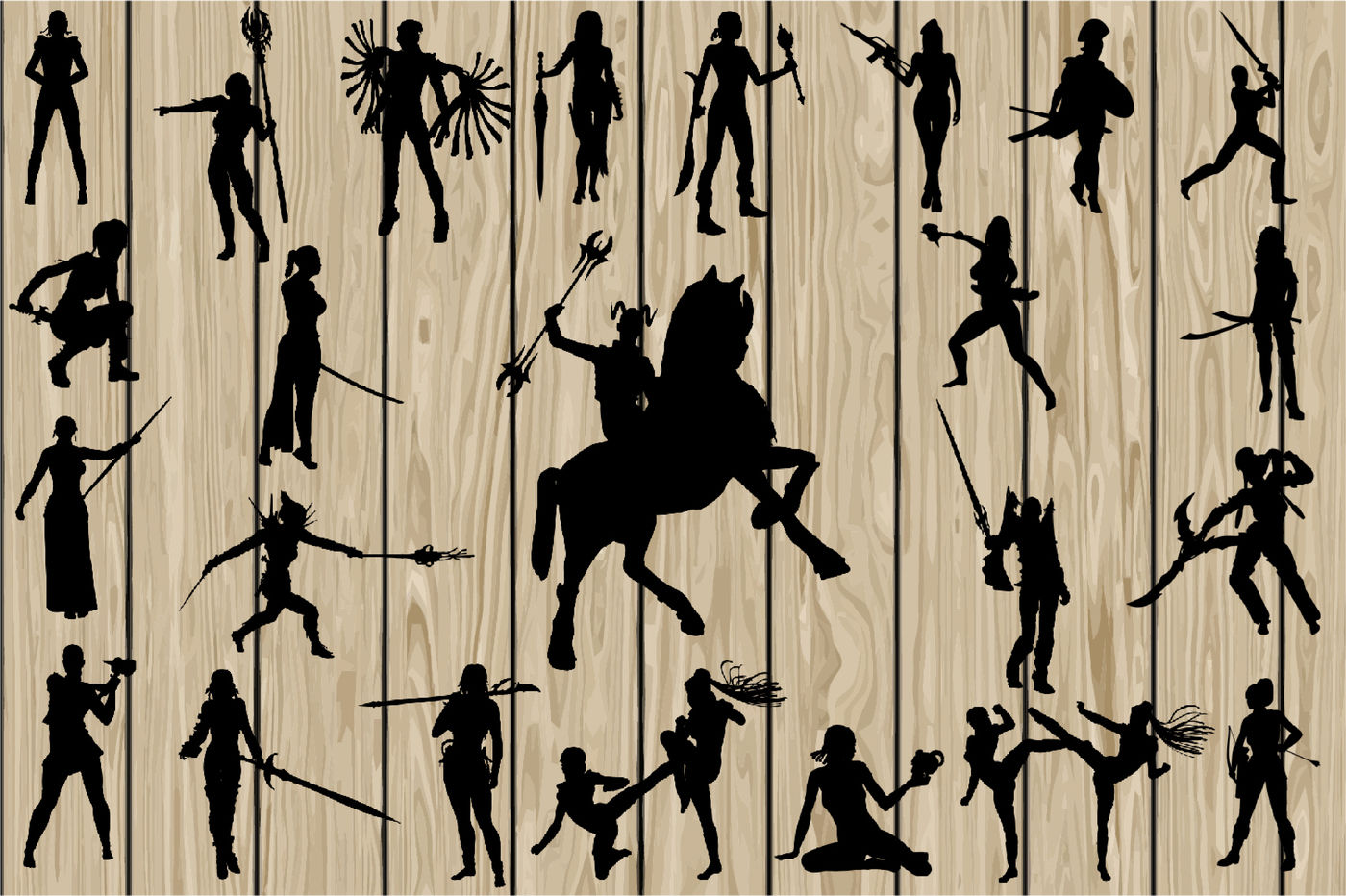 Download 24 Woman Warrior SVG, Woman Warrior Silhouette Clipart, Cutting file. By CosmosFineArt ...