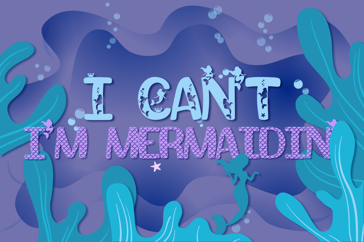 The Mermaid Story Font Duo Extras By Anastasia Feya Fonts Svg Cut Files Thehungryjpeg Com