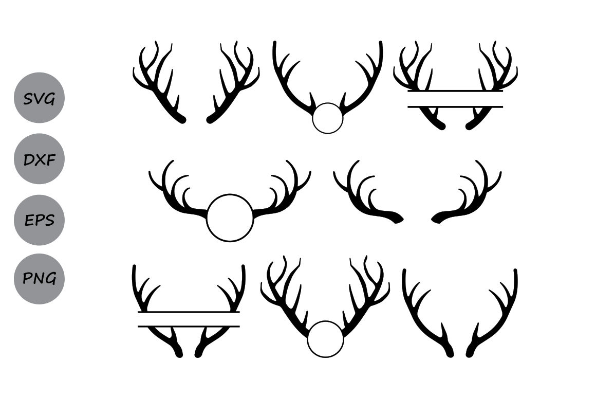 Download Antlers Svg Antlers Monogram Svg Deer Antler Svg Antler Svg By Cosmosfineart Thehungryjpeg Com