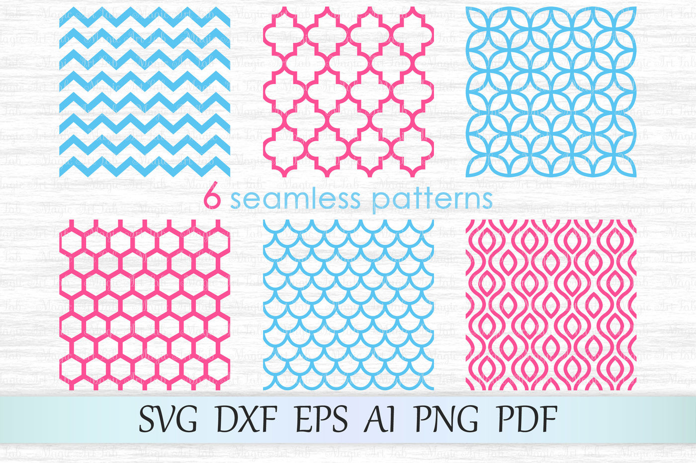Download Seamless Patterns Mermaid Background Svg Dxf Eps Ai Png Pdf By Magicartlab Thehungryjpeg Com