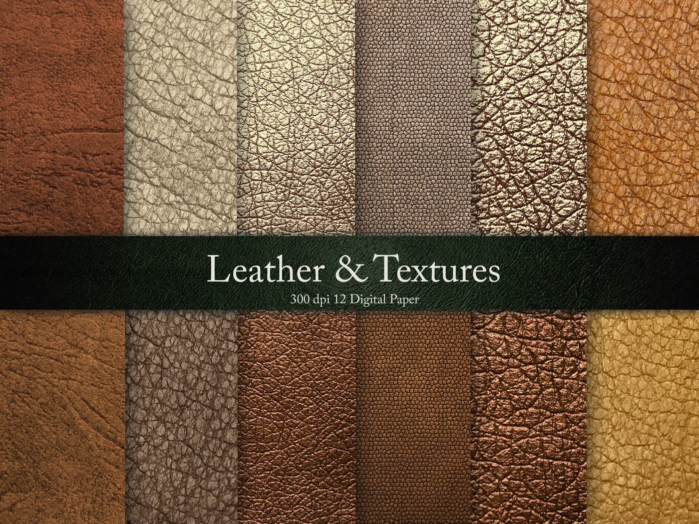 Bronze Leather Textures By artistic | TheHungryJPEG.com