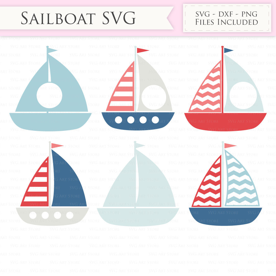 Nautical SVG Files - sailing boat svg cut file By SVGArtStore