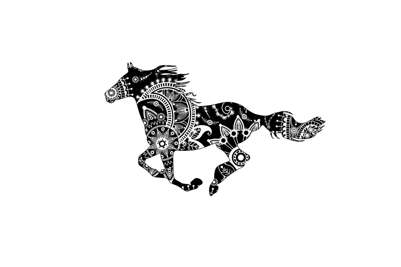 Mandala horse SVG DXF EPS PNG AI By twelvepapers ...