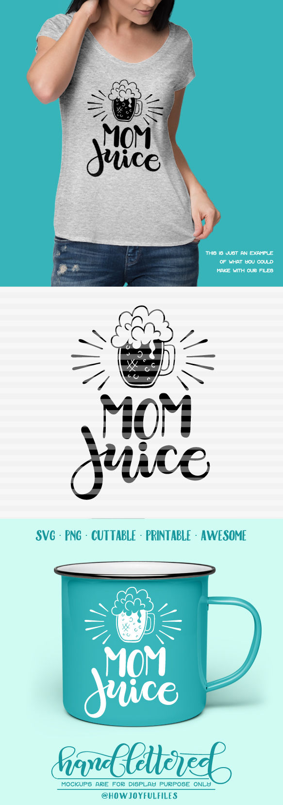 Download Mom juice - Beer - SVG - DXF - PDF - hand drawn lettered ...