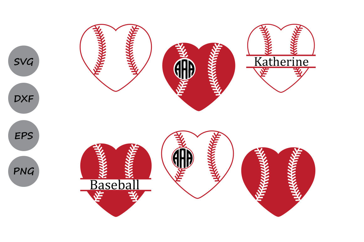 Download Love Baseball Heart Svg
