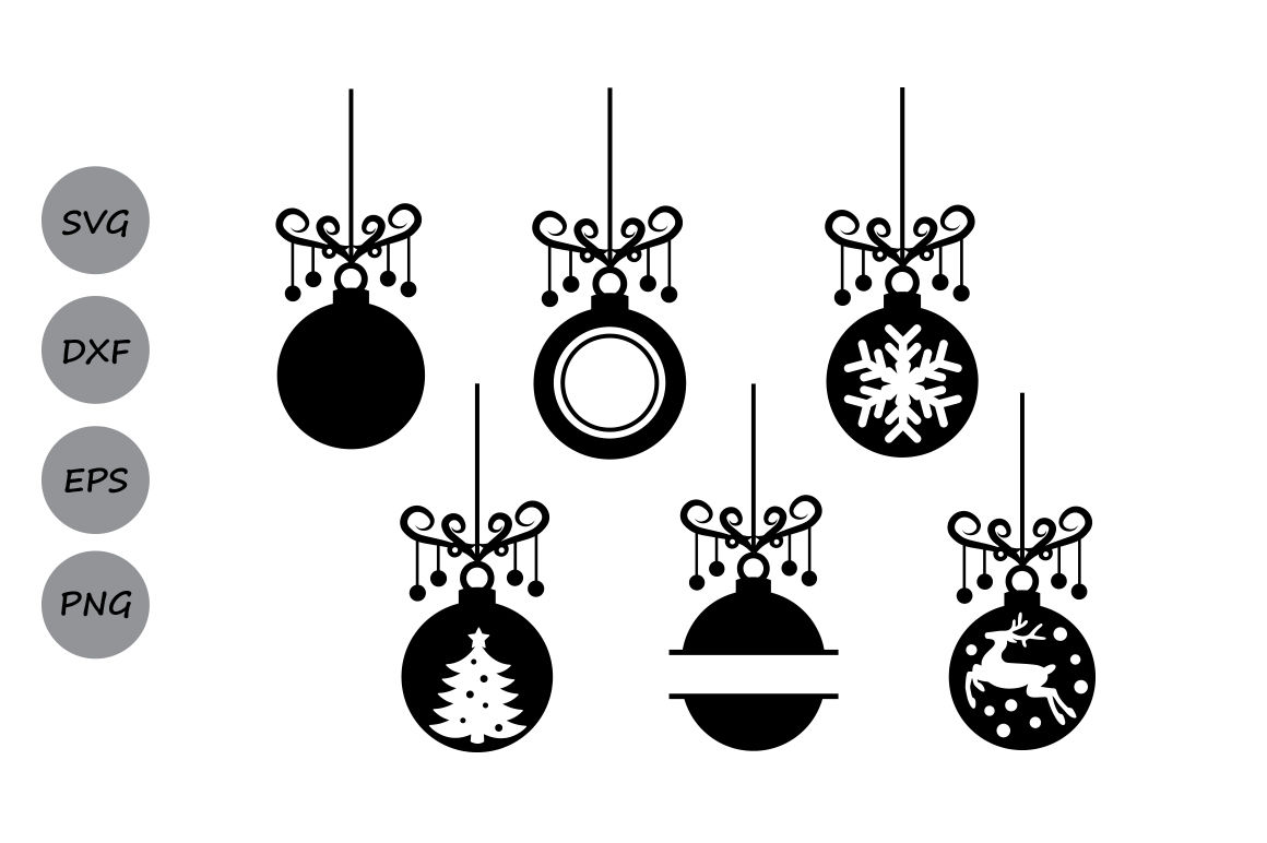Christmas Ornament Svg Ornament Monogram Tree Ornament Christmas By Cosmosfineart Thehungryjpeg Com