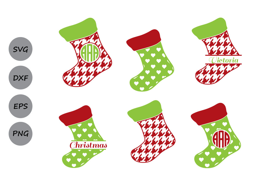 Christmas Stockings Svg Stockings Monogram Svg Christmas Svg By Cosmosfineart Thehungryjpeg Com