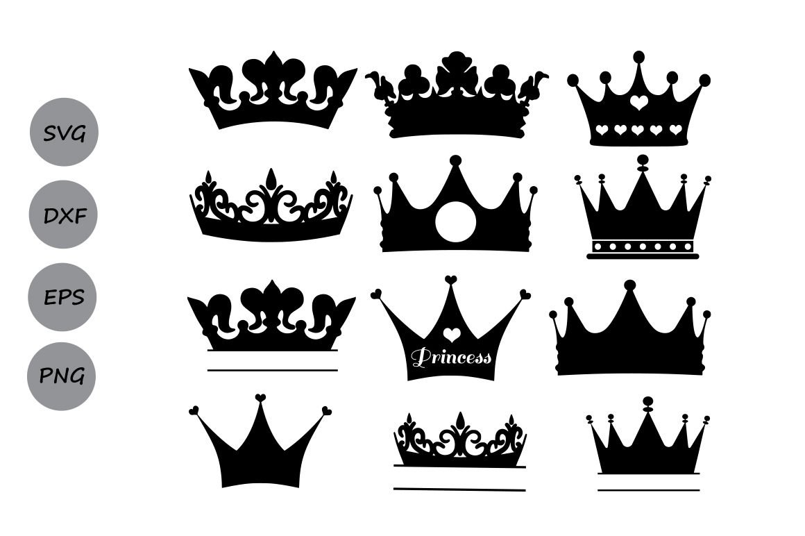Crown Svg Crown Monogram Svg Princess Crown Svg Crown Cut File By Cosmosfineart Thehungryjpeg Com