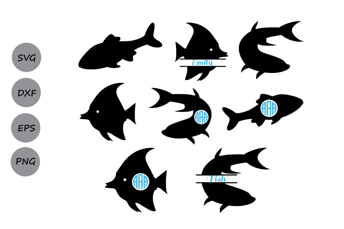 Download Fish SVG File, Fish Monogram Svg, nautical SVG, Sea SVG, Ocean SVG. By CosmosFineArt ...