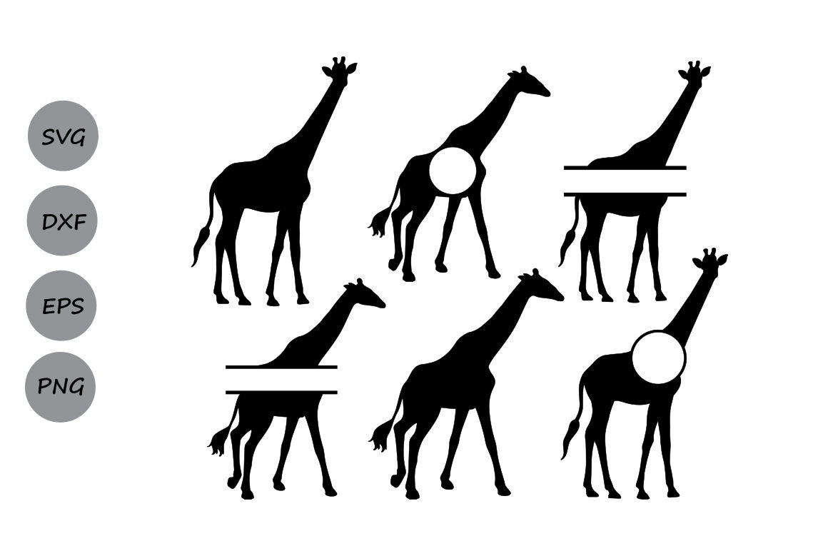 Giraffe Svg File Giraffe Monogram Svg Giraffe Cut File Animals Svg By Cosmosfineart Thehungryjpeg Com