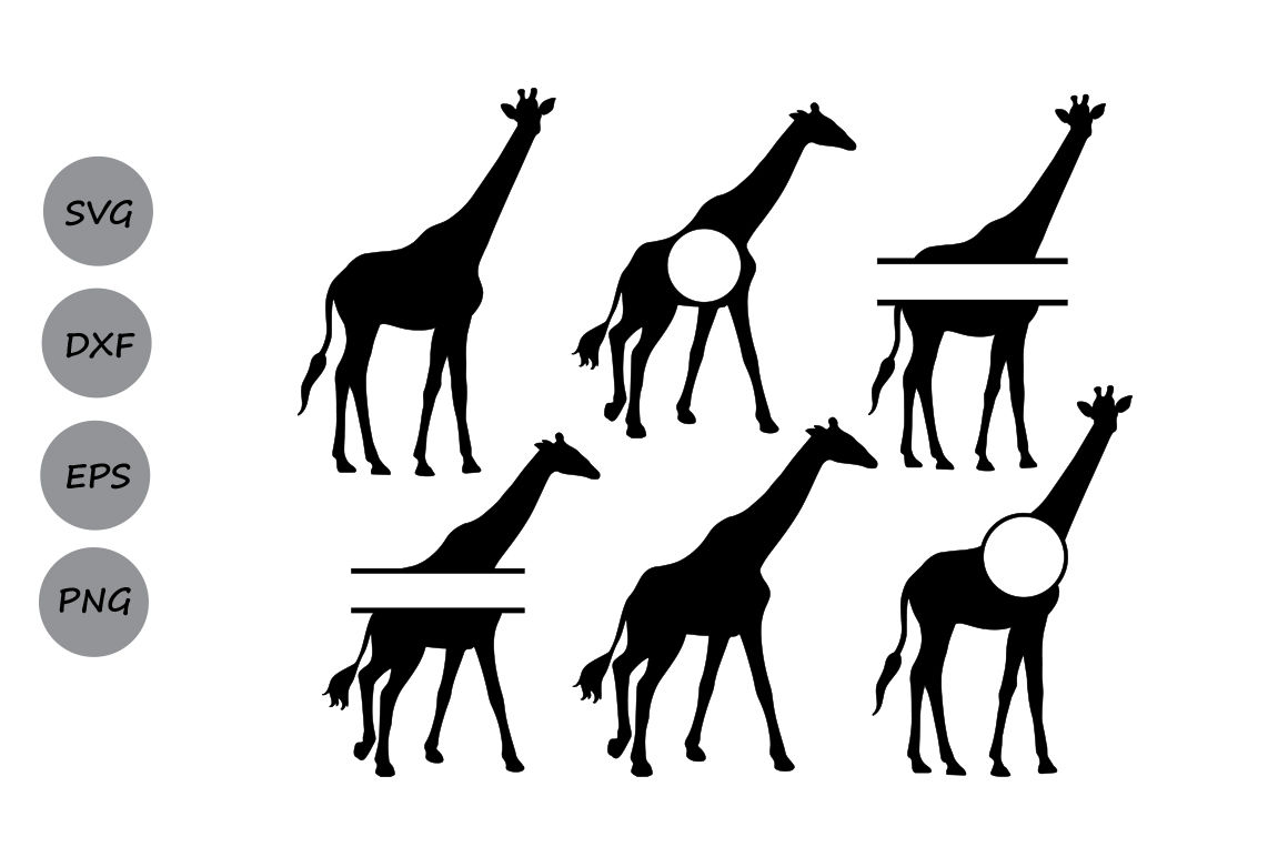 Giraffe Monogram, Giraffe Silhouette Graphic by ETC Craft Store