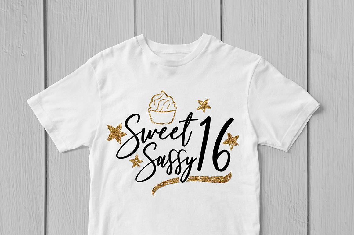 Download Sweet Sassy 16 - Birthday Svg Cut File By CoralCuts ...
