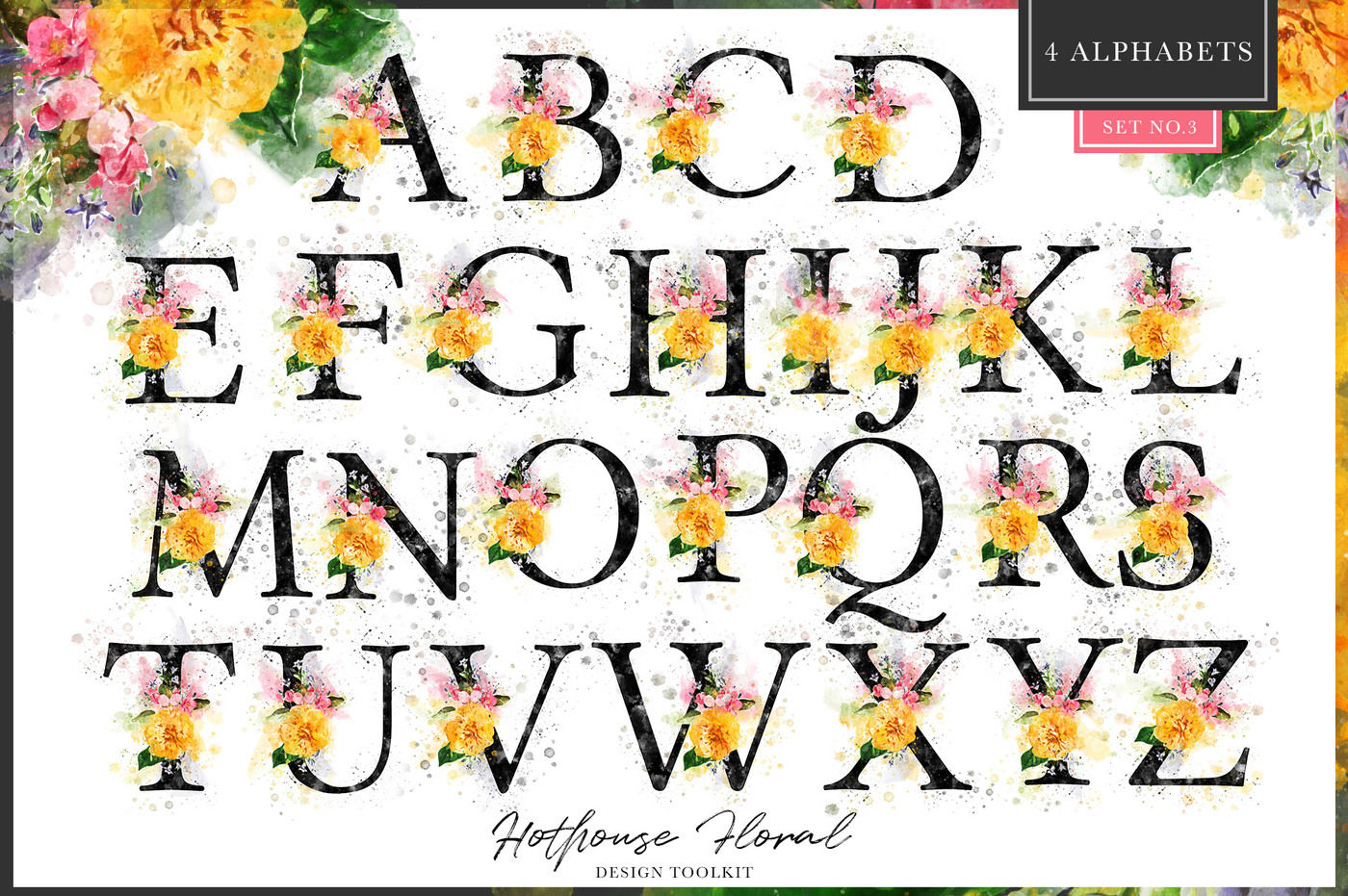 Hothouse Floral Design Toolkit By Avalon Rose Design Thehungryjpeg Com