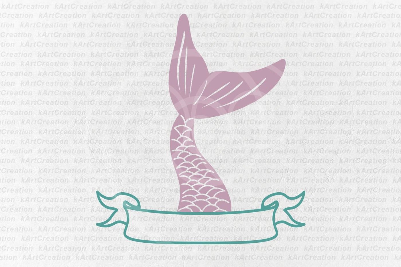 Download Mermaid Tail Svg Fish Tail Svg File Mermaid Tail Split Monogram By Kartcreation Thehungryjpeg Com