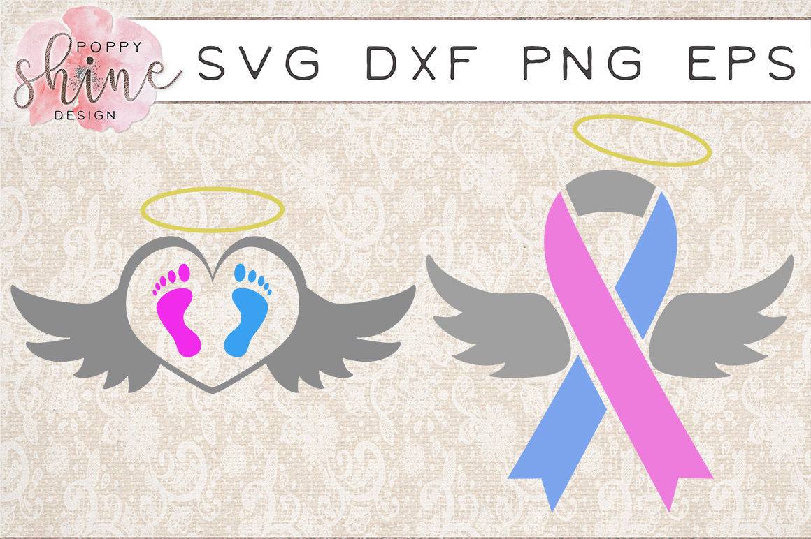 Download Angel Baby Bundle of 2 SVG PNG EPS DXF Cutting Files By Poppy Shine Design | TheHungryJPEG.com