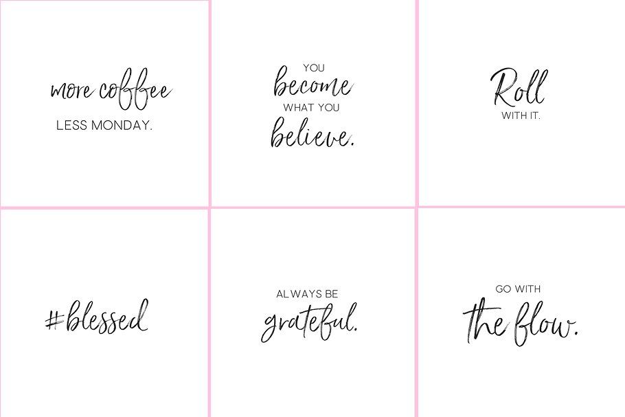 50 Image Boss Babe Instagram Quotes Pack By babygotbrand | TheHungryJPEG