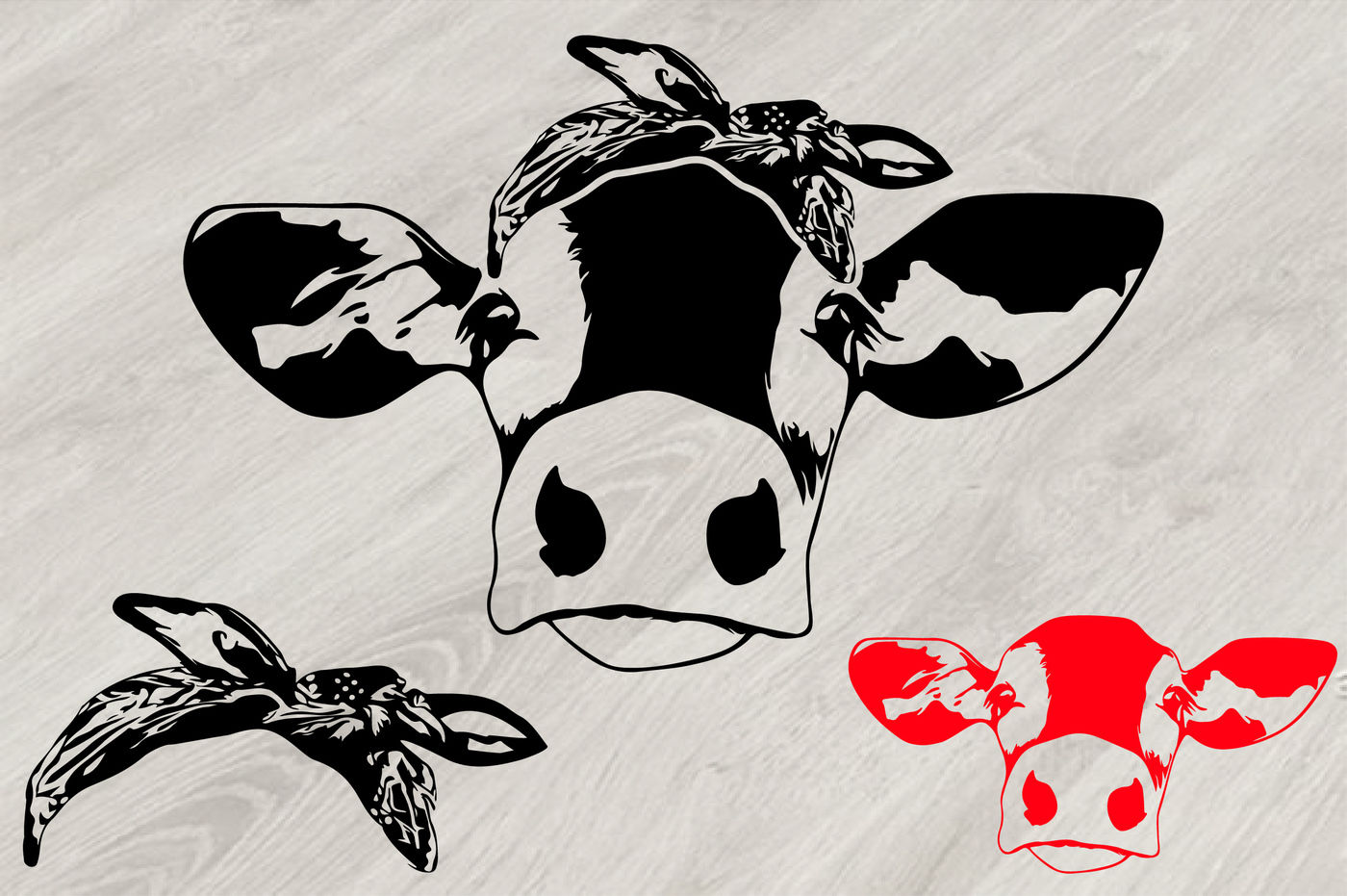 Download Cow Head Whit Bandana Silhouette Svg Cowboy Western Farm Milk 828s By Hamhamart Thehungryjpeg Com