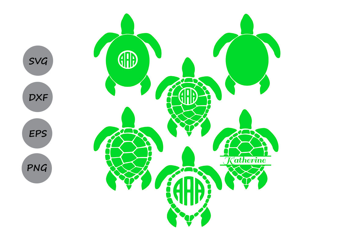 Download Sea Turtle Monogram Svg Sea Turtle Svg Turtle Svg Files Dxf Svg By Cosmosfineart Thehungryjpeg Com