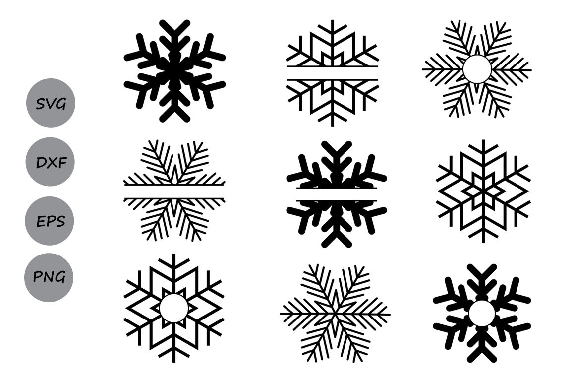 Download Snowflake SVG Cut File, Snowflake Monogram Svg, Snowflakes ...