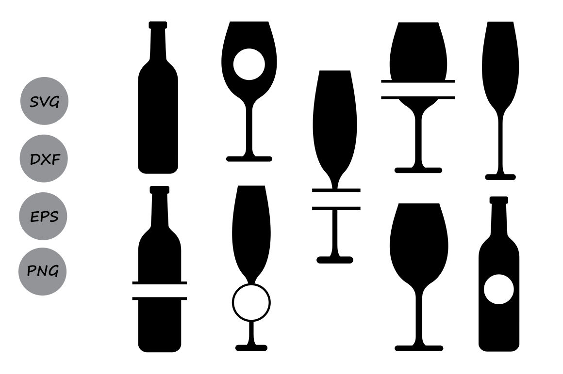 Wine Glass Svg Wine Svg Wine Glass Monogram Svg Wine Bottle Svg By Cosmosfineart Thehungryjpeg Com