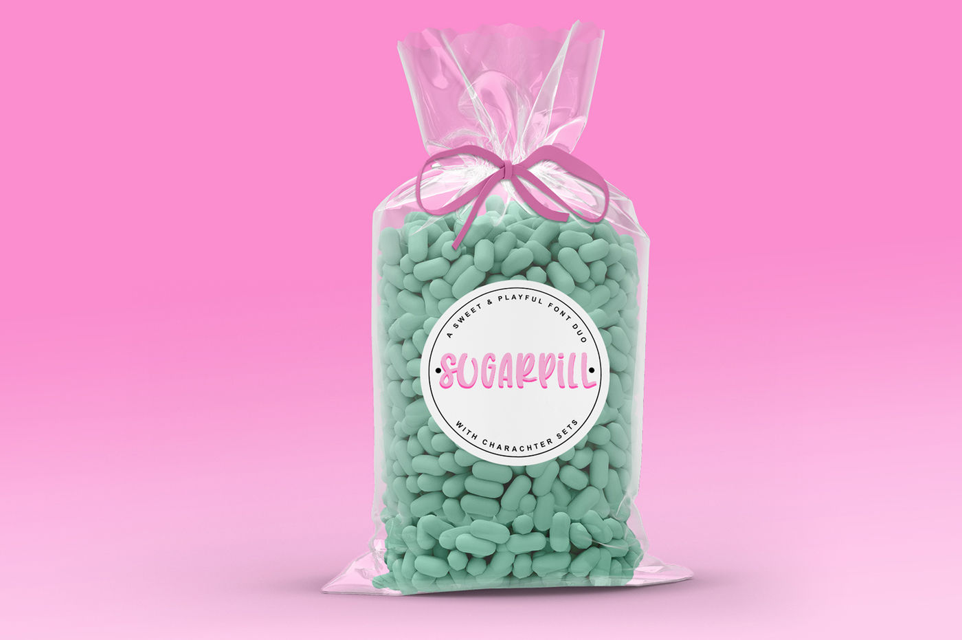 Sugarpill A Playful Uppercase Font Duo By Freeling Design House Thehungryjpeg Com