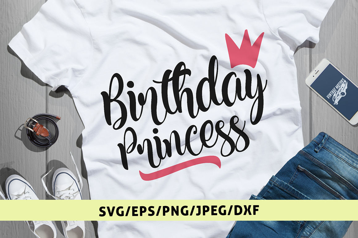 Download Birthday Princess Svg Cut File By Coralcuts Thehungryjpeg Com