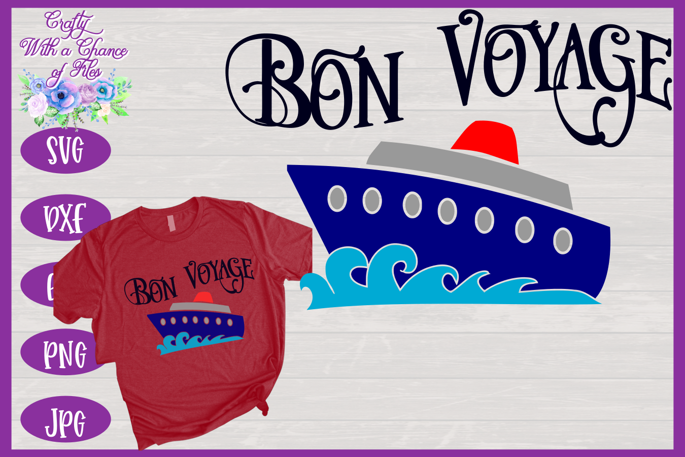 Cruise Svg Bon Voyage Svg Cruise Shirt Svg By Crafty With A Chance Of Files Thehungryjpeg Com
