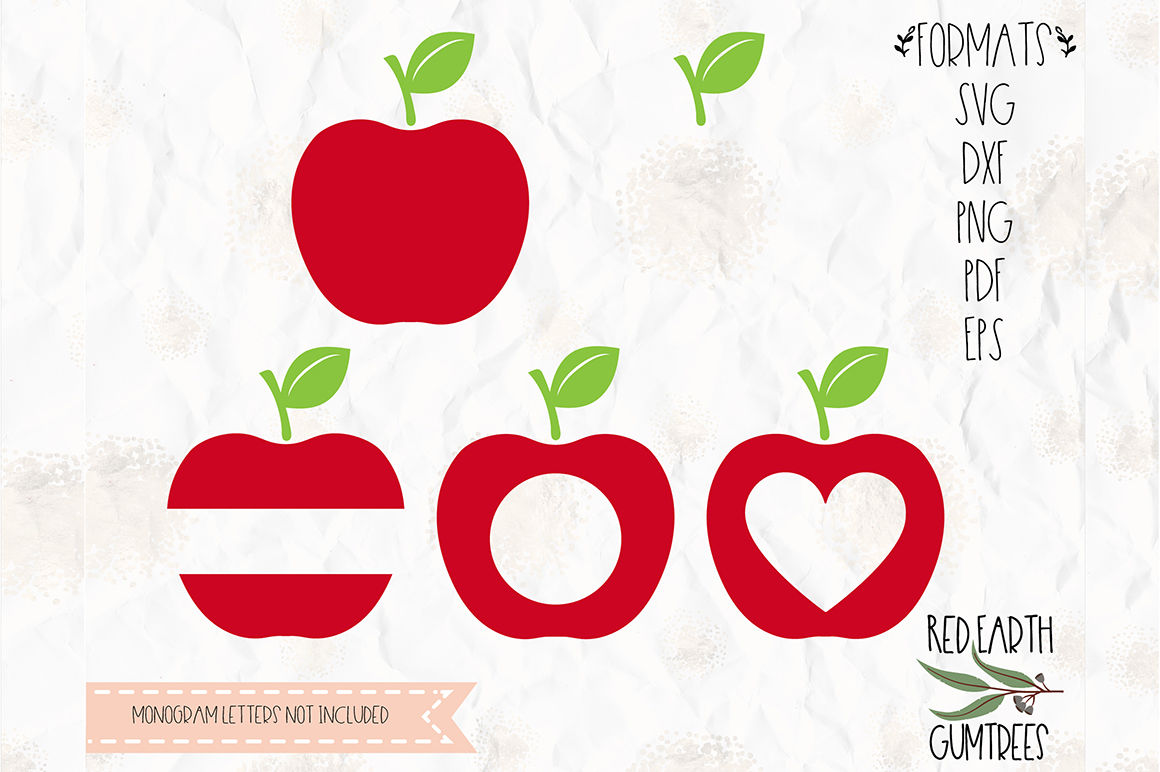 Download Apple monogram frame, Split SVG, PNG, EPS, DXF, PDF for ...