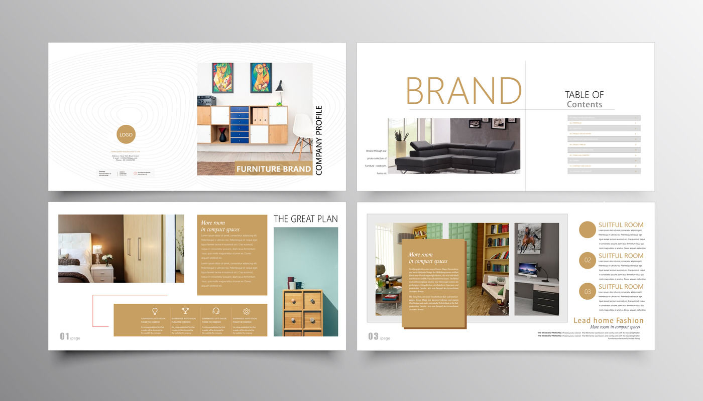 Professional Company Brochure Template Collection By