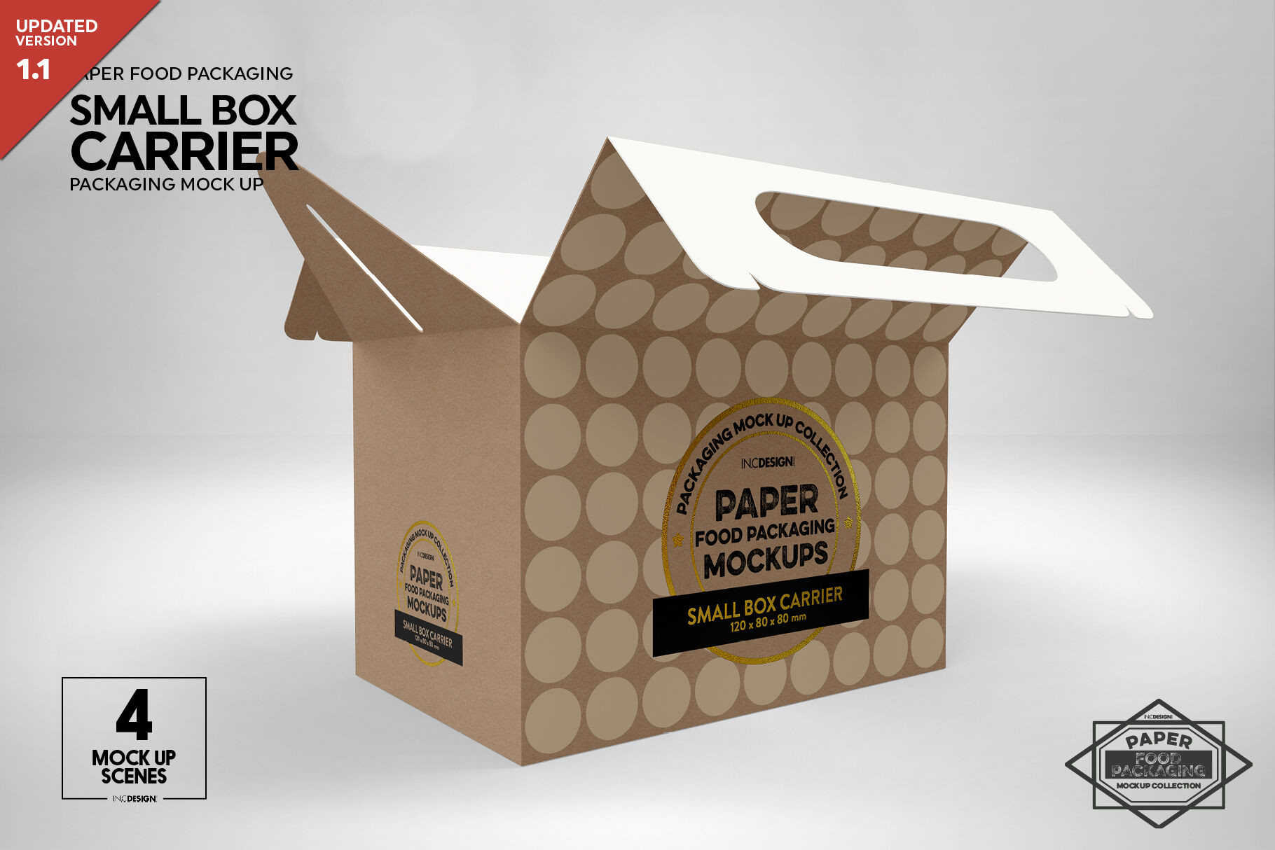 Small Box Carrier Packaging Mockup By INC Design Studio