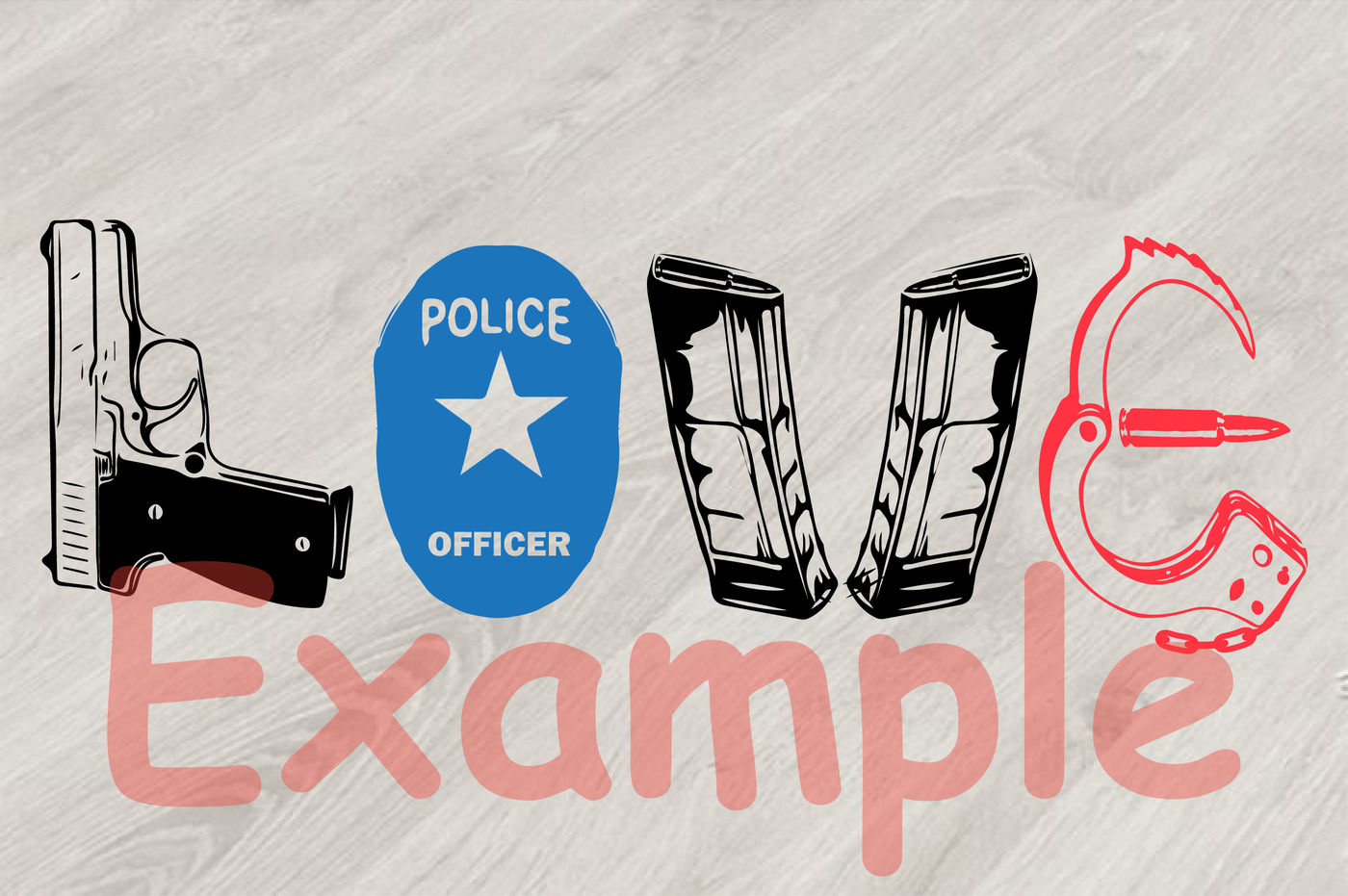 Download Police Love Silhouette Svg Officer Badge Gift Handcuffs 839s By Hamhamart Thehungryjpeg Com