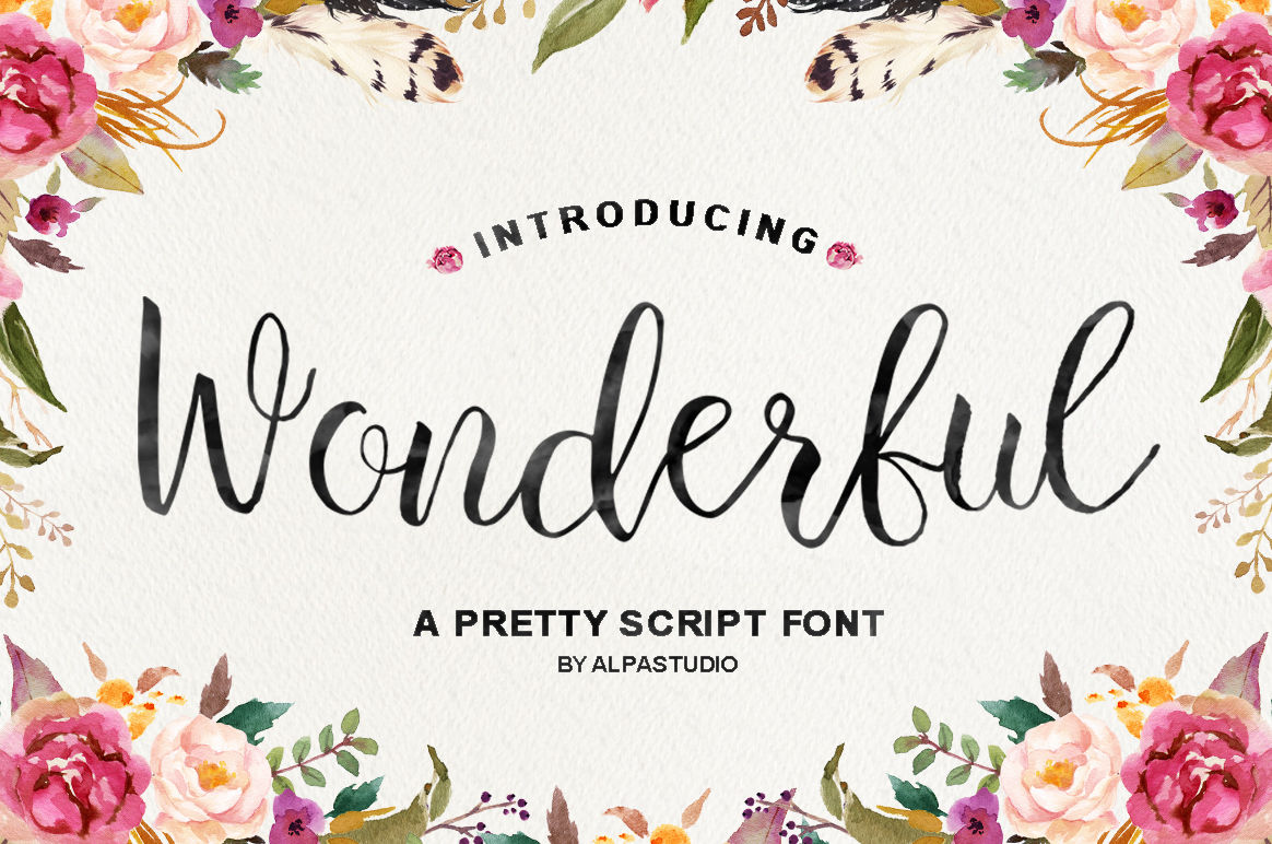 Wonderful Script By Youngtype Thehungryjpeg Com