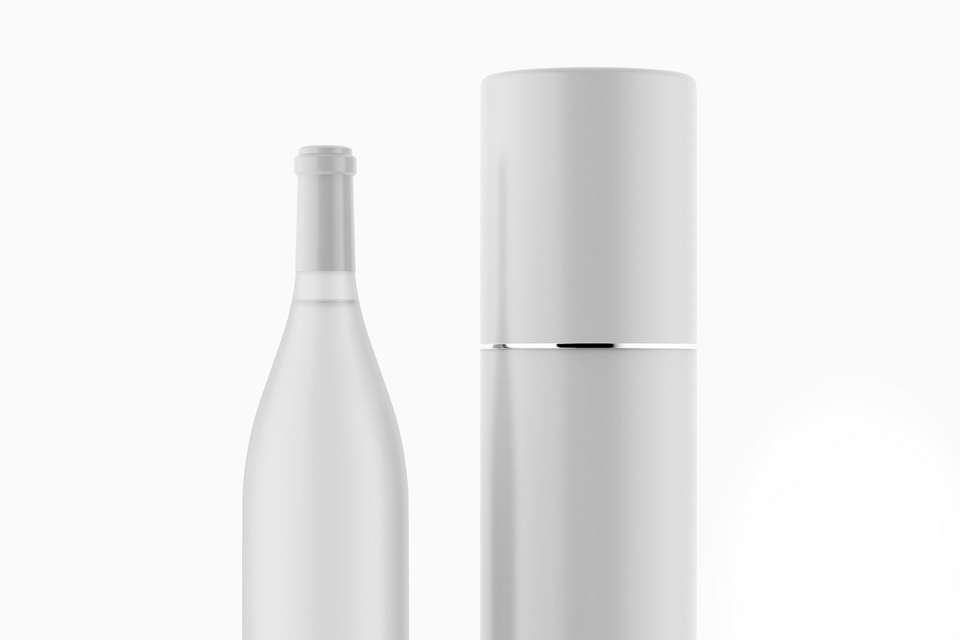 Download Matte Glass Wine Bottle Mockup By Green Art Thehungryjpeg Com