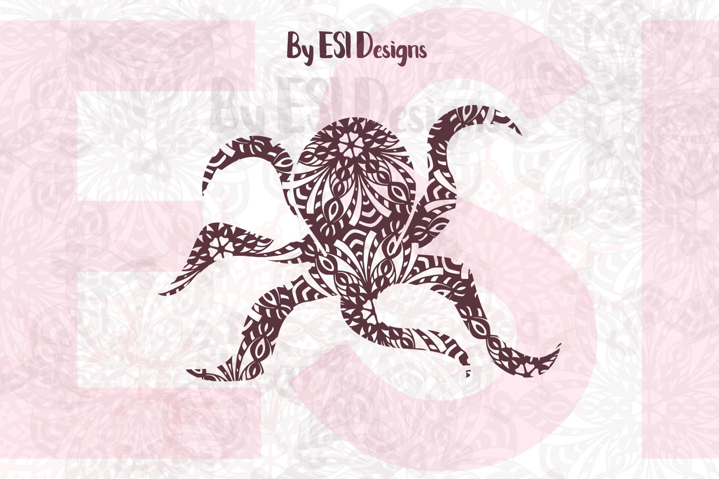Download Mandala Octopus Design Svg Dxf Eps Png By Esi Designs Thehungryjpeg Com