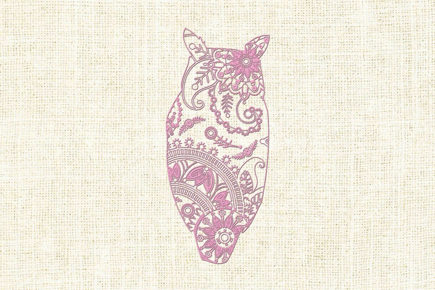 Mandala Owl Svg For Silhouette - Layered SVG Cut File ...