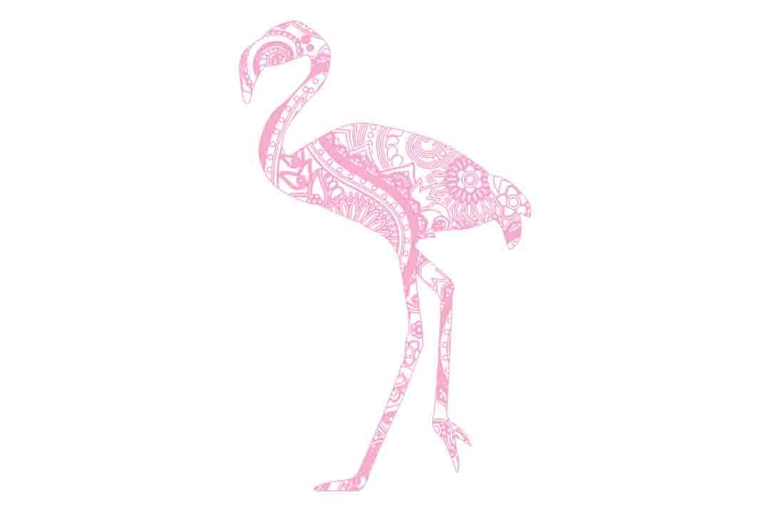 Mandala Pink Flamingo SVG DXF PNG By twelvepapers | TheHungryJPEG.com