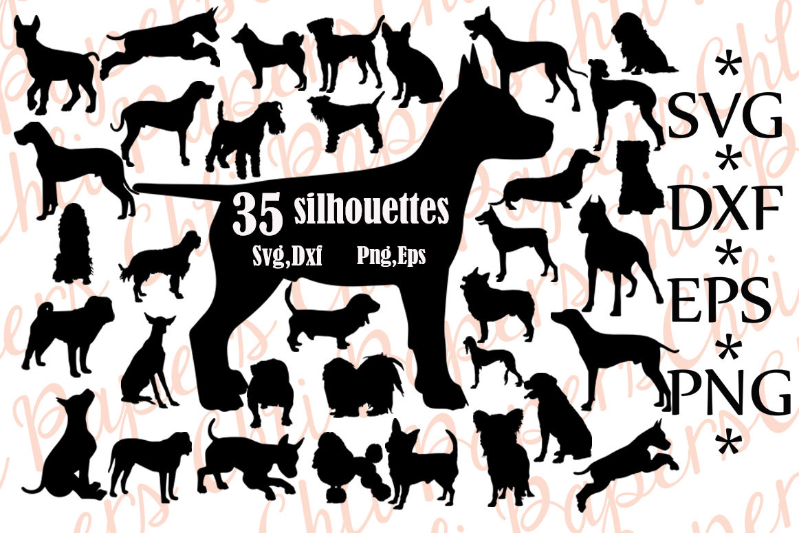 Download Dog Silhouette Svg Dog Clipart Dog Cut File Dogs Vector By Chilipapers Thehungryjpeg Com Yellowimages Mockups