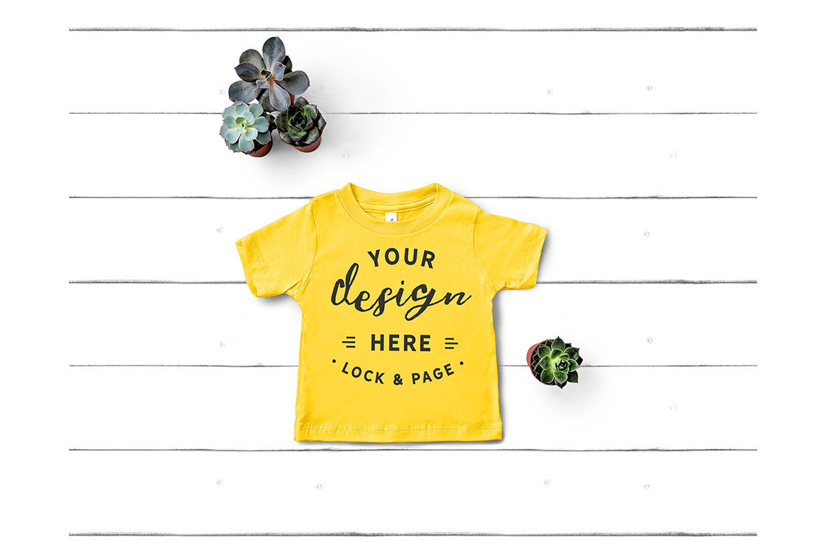 Download Bella Canvas 3001T TShirt Mockup Yellow By Lock and Page ...