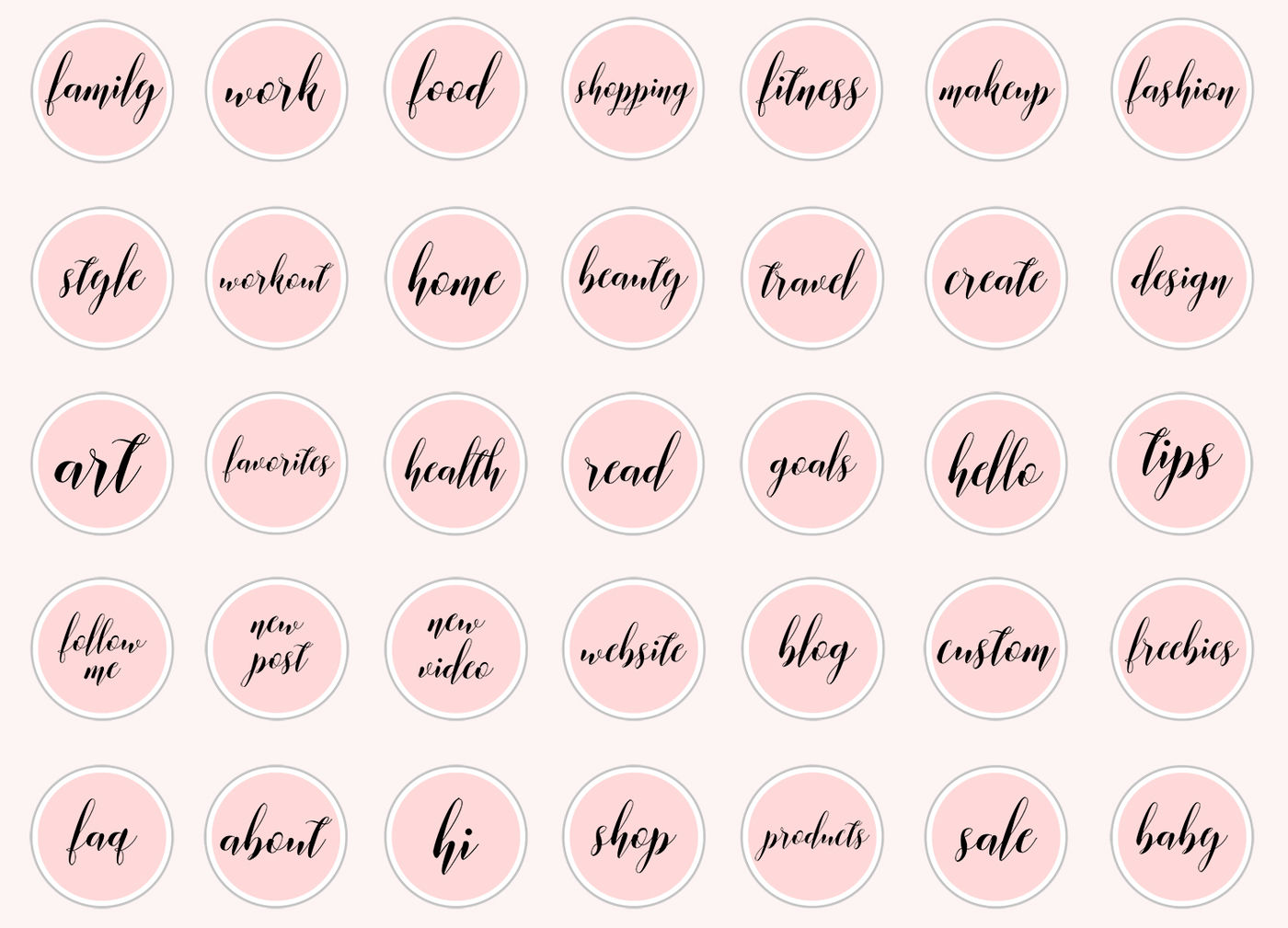 Instagram Highlight Icon Blush Pink Gym Workout  Instagram highlight  icons, Instagram logo, Gym icon