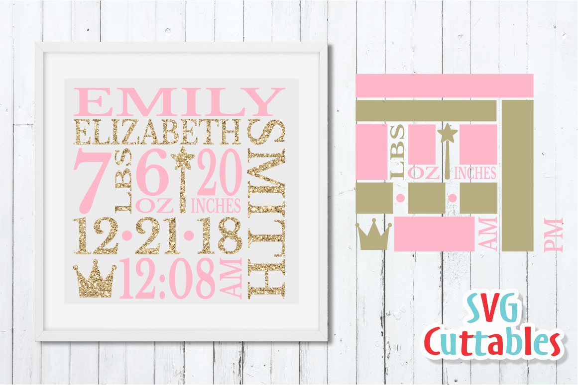 Download Digital File Our Little Princess Birth Announcement Prints Art Collectibles Vadel Com