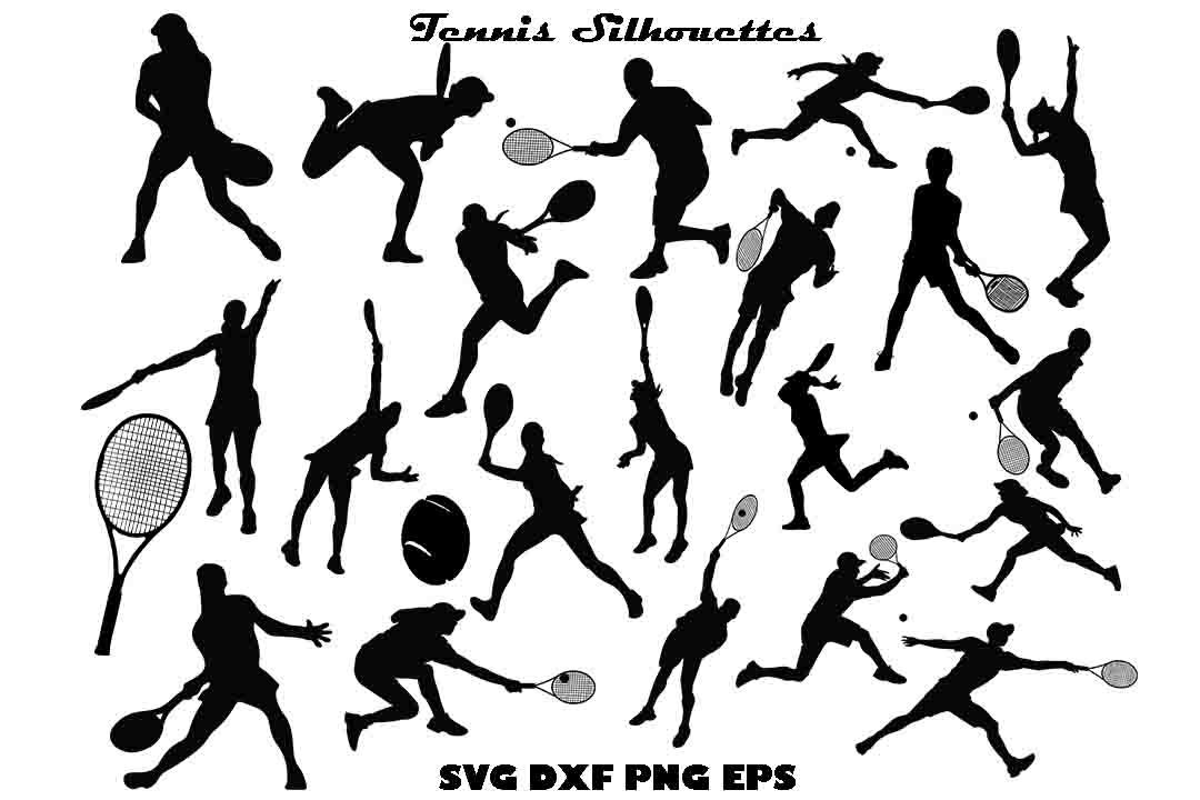 Tennis Silhouette Svg Dxf Png Eps By Twelvepapers Thehungryjpeg Com