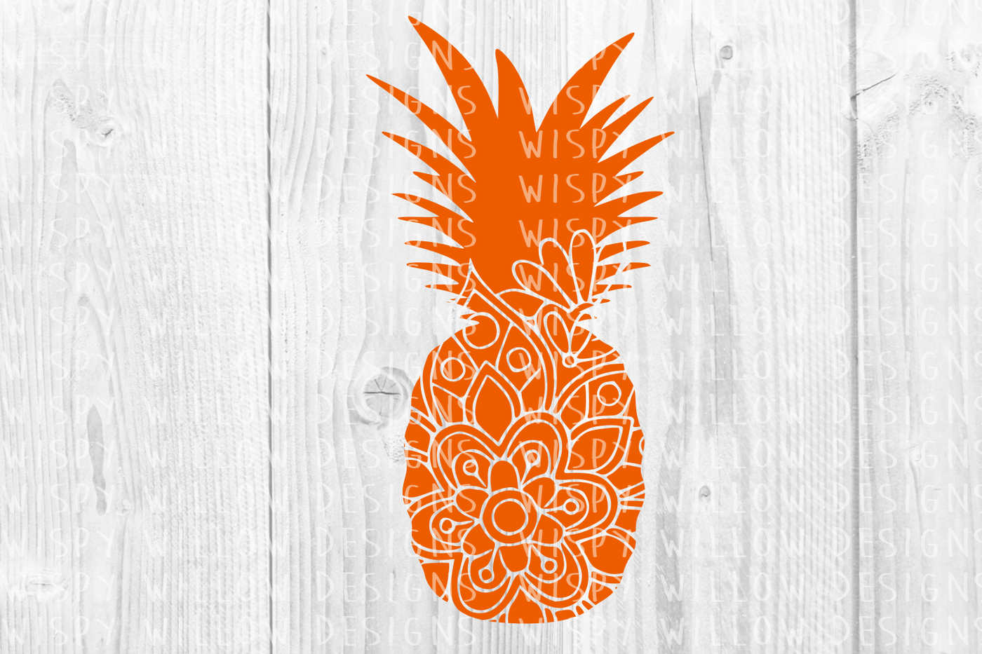 Download Pineapple Mandala SVG/DXF/EPS/PNG/JPG/PDF By Wispy Willow Designs | TheHungryJPEG.com