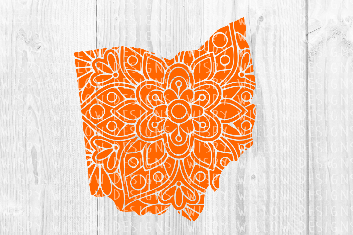 Download Ohio Oh State Mandala Svg Dxf Eps Png Jpg Pdf By Wispy Willow Designs Thehungryjpeg Com