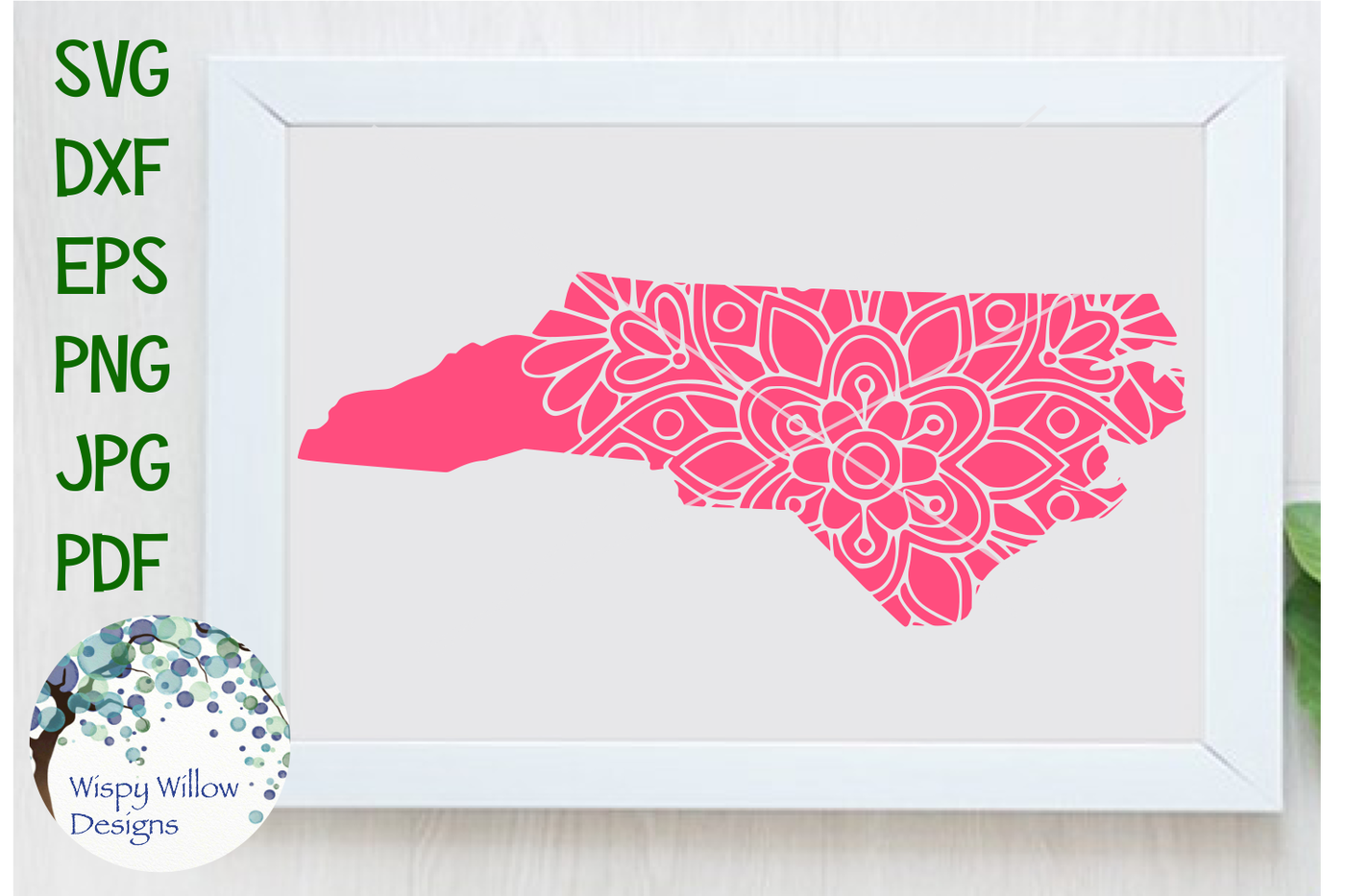 North Carolina Nc State Mandala Svg Dxf Eps Png Jpg Pdf By Wispy Willow Designs Thehungryjpeg Com