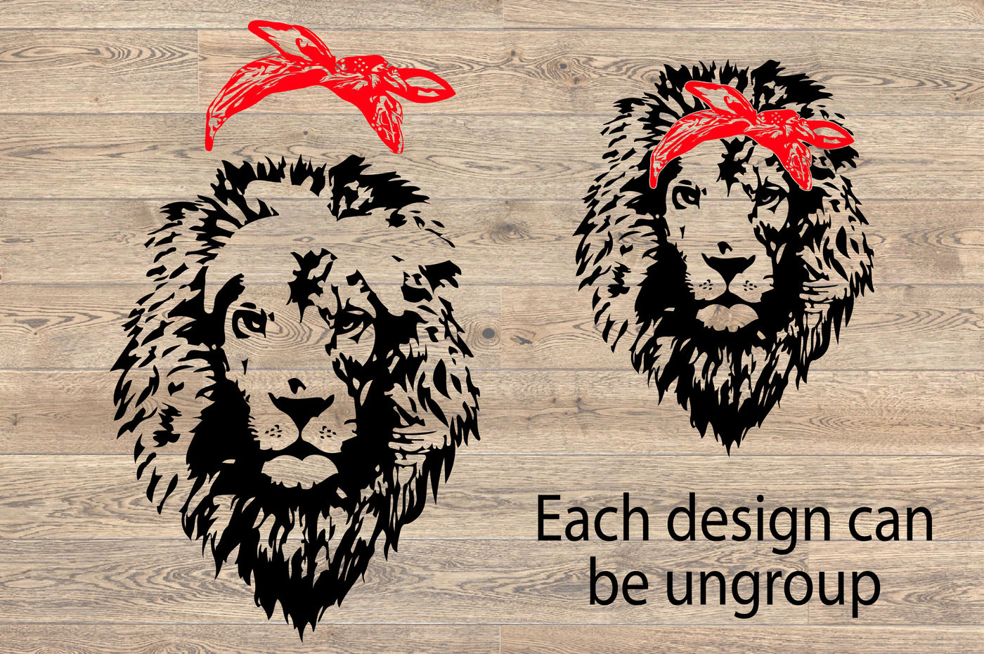 Download Lion Head whit Bandana Silhouette SVG wild animal african ...