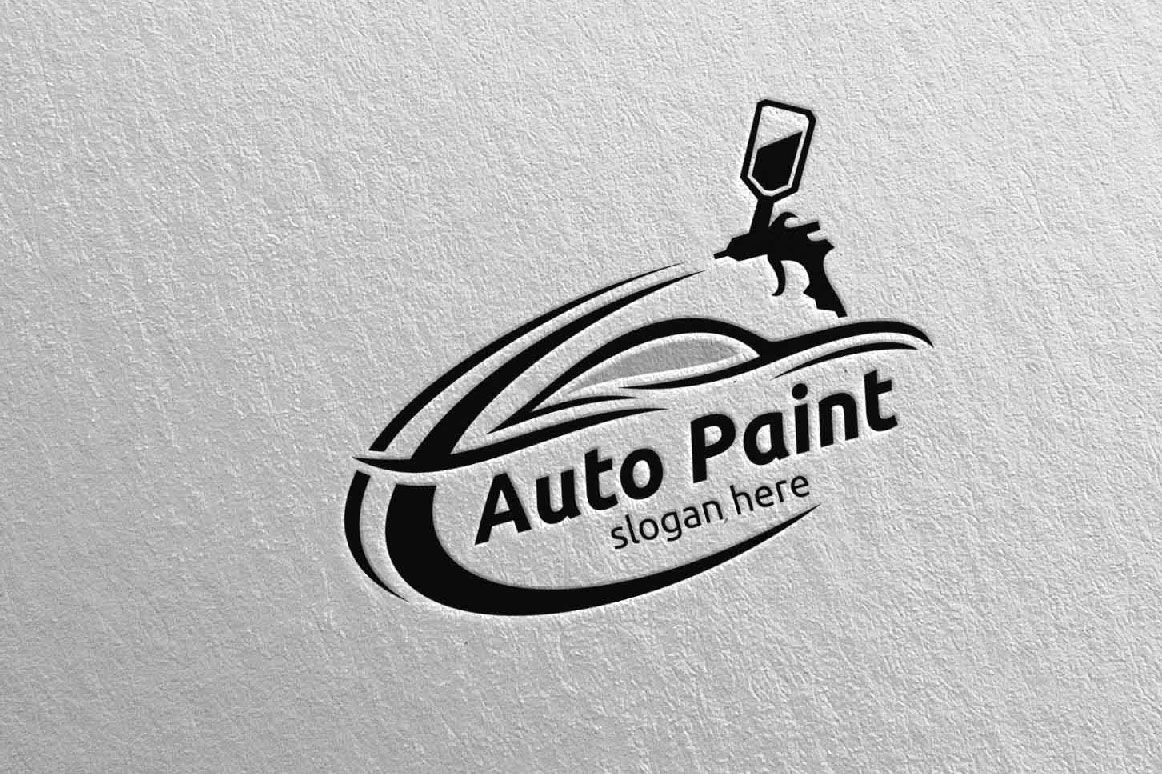Car Painting Logo With Spray Gun And Sport Car Concept 2 By Denayunethj Thehungryjpeg Com