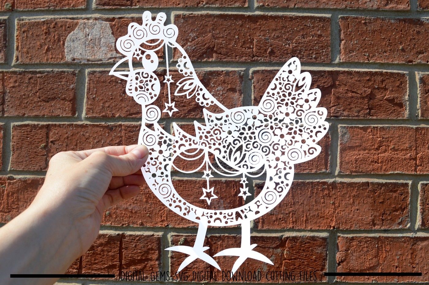 Download Chicken paper cut SVG / DXF / EPS Files By Digital Gems | TheHungryJPEG.com