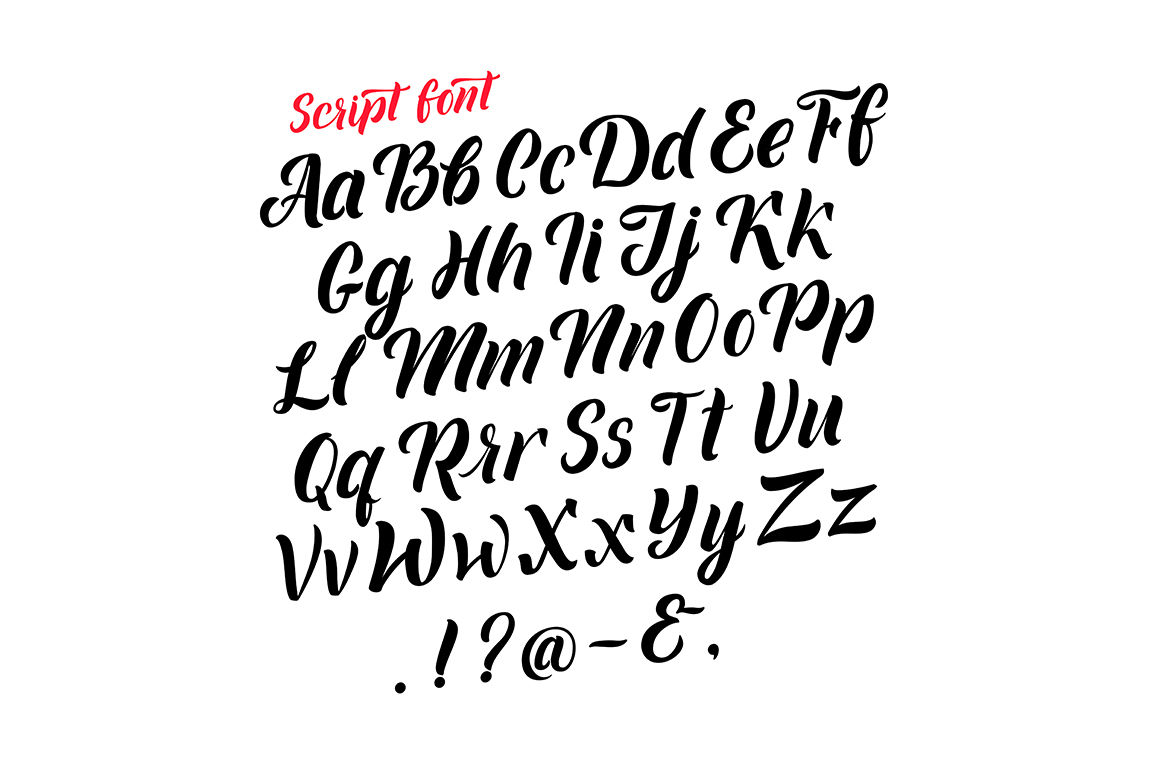 Handwritten Latin Alphabet Cursive Black Letters By Onyx Thehungryjpeg Com